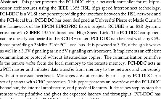 \begin{spacing}
{.9}
\begin{minipage}
{12cm}\TimesX

{\TimesBoldX Abstract.}
Thi...
 ...cated in the
CMOS-0.5 micron Alcatel-Mietec process.
\end{minipage}\end{spacing}